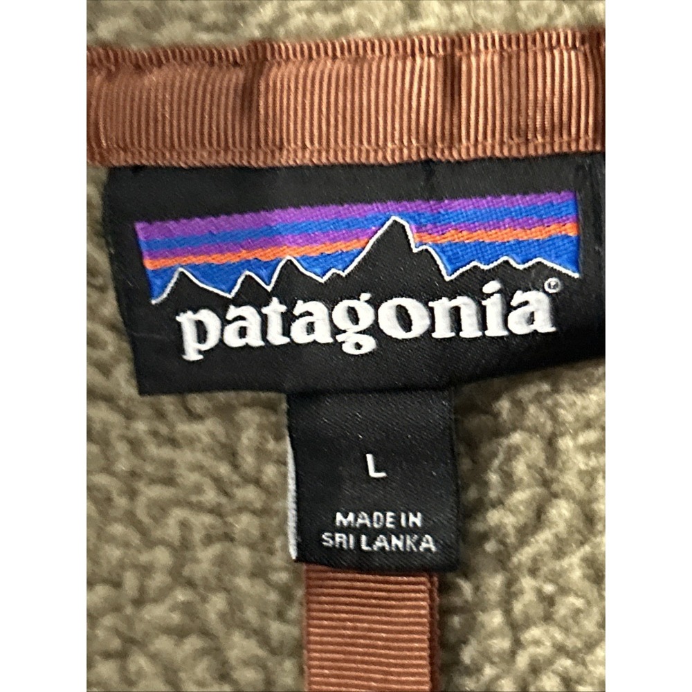Patagonia Mens Retro Pile 1/2 Zip Pullover Sherpa Fleece Sz Large 22811 Green - Picture 3 of 8